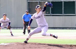 公式戦初先発で完封した京産大・井黒晃佑